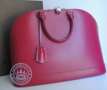 Louis Vuitton Alma GM Handbag, Epi in FUCHSIA