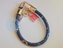 Louis Vuitton Luck it Bracelet, Black multi monogram
