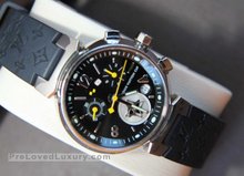 Louis Vuitton Tambour Lovely Cup Watch, Rubber Strap