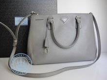 Prada Saffiano BN 2207 Handbag, in grey