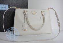 Prada Saffiano Bn 1801 Handbag, White
